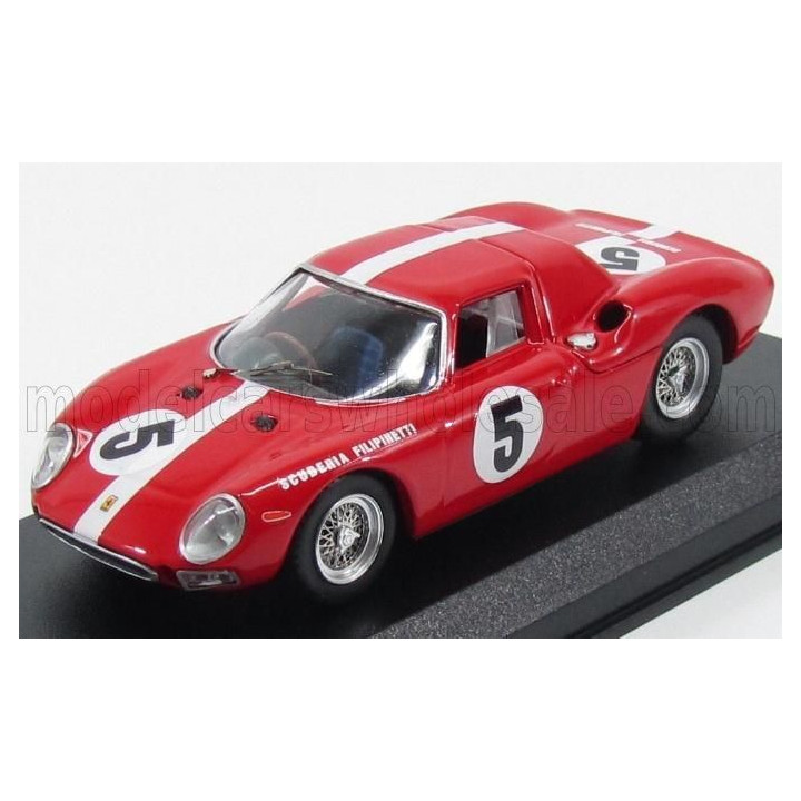 BEST MODEL FERRARI 250LM COUPE N 5 1000km PARIS 1964 MULLER - BOLLER - RED 1/43