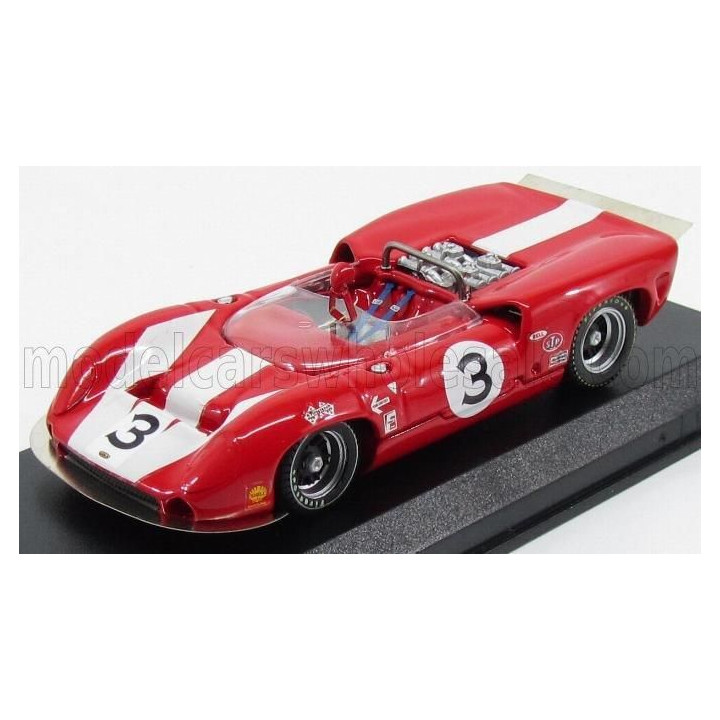 BEST MODEL LOLA T70 MK2 SPIDER N 3 WINNER CAN-AM ST JOVITE 1966 J.SURTEES - RED 1/43
