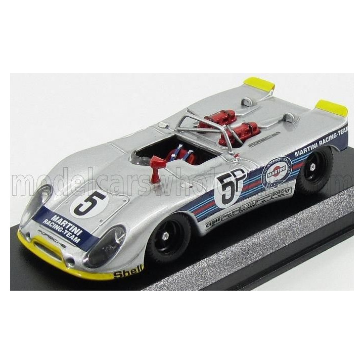 BEST MODEL PORSCHE 908/02 FLUNDER SPIDER N 5 TEST 1000km NURBURGRING 1971 VON HOHENZOLLEM - VON BAYERN - SILVER 1/43
