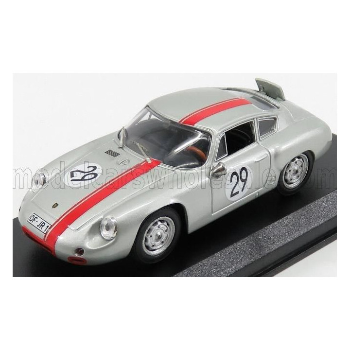 BEST MODEL PORSCHE 356B CARRERA  ABARTH N 29 1000km NURBURGRING 1963 RANK - WUTHERICH - SILVER RED 1/43