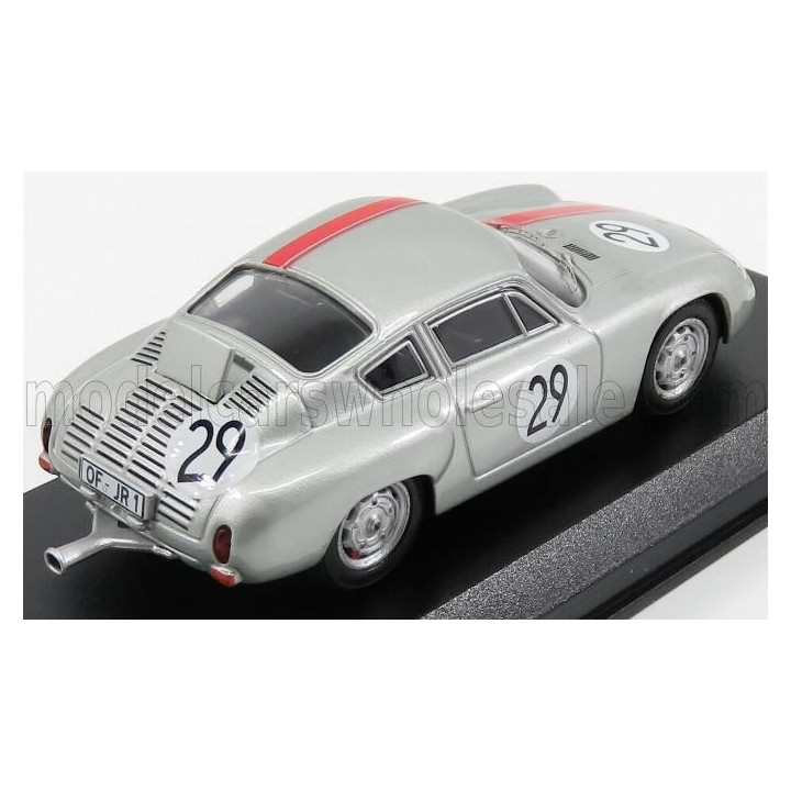 BEST MODEL PORSCHE 356B CARRERA  ABARTH N 29 1000km NURBURGRING 1963 RANK - WUTHERICH - SILVER RED 1/43