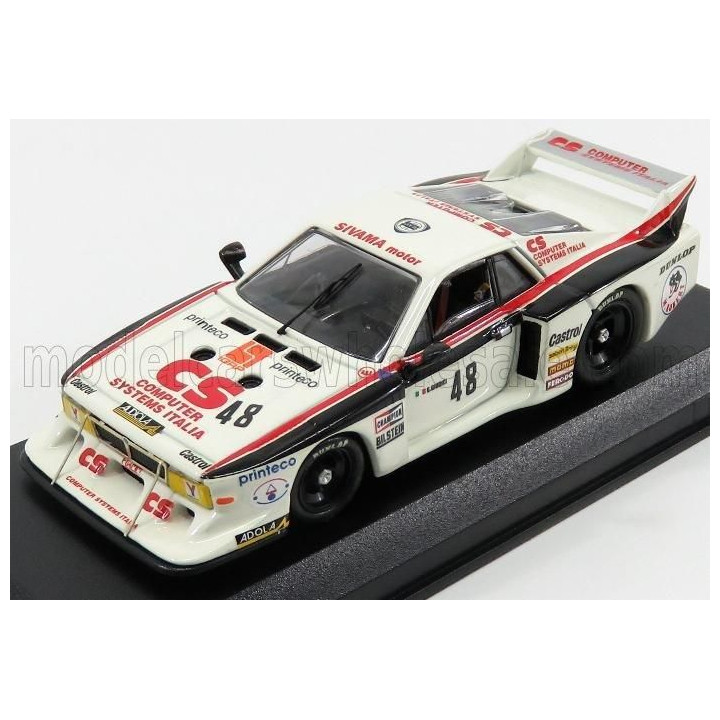 BEST MODEL LANCIA BETA MONTECARLO N 48 6h SILVERSTONE 1982 CASTELLANO - CRAWFORD - WHITE RED 1/43