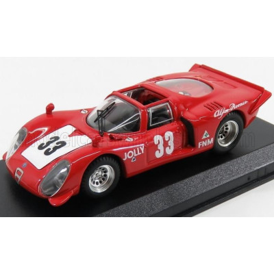 BEST MODEL ALFA ROMEO 33.2 N 33 WINNER 3h RIO DE JANEIRO 1969 C.PACE - RED WHITE 1/43