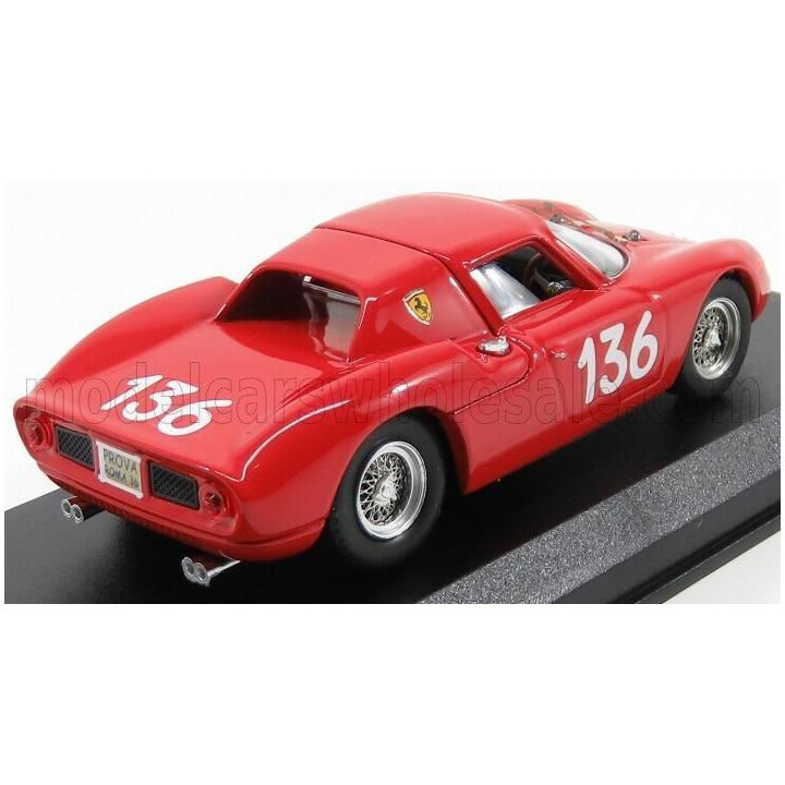 BEST MODEL FERRARI 250 LM N 136 TARGA FLORIO 1965 NICODEMI - LESSONA - RED 1/43