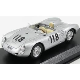 BEST MODEL PORSCHE 550RS SPIDER N 118 2nd TARGA FLORIO 1959 - SILVER 1/43