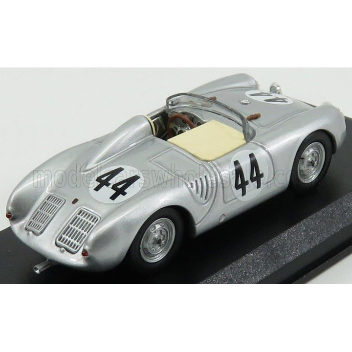 BEST MODEL PORSCHE 550RS SPIDER N 44 12h SEBRING 1957 BUNKER - WALLACE - SILVER 1/43