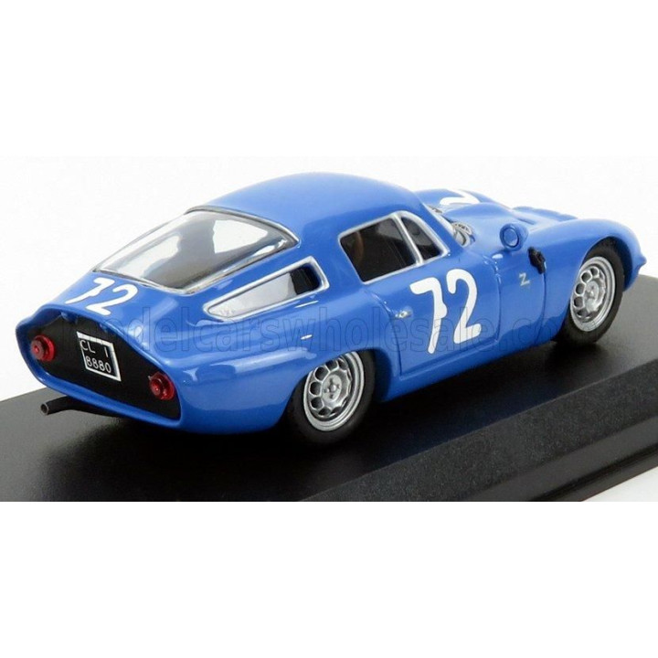 BEST MODEL ALFA ROMEO TZ1 N 72 TARGA FLORIO 1965 PANEPINTO - PARLA - BLUE 1/43