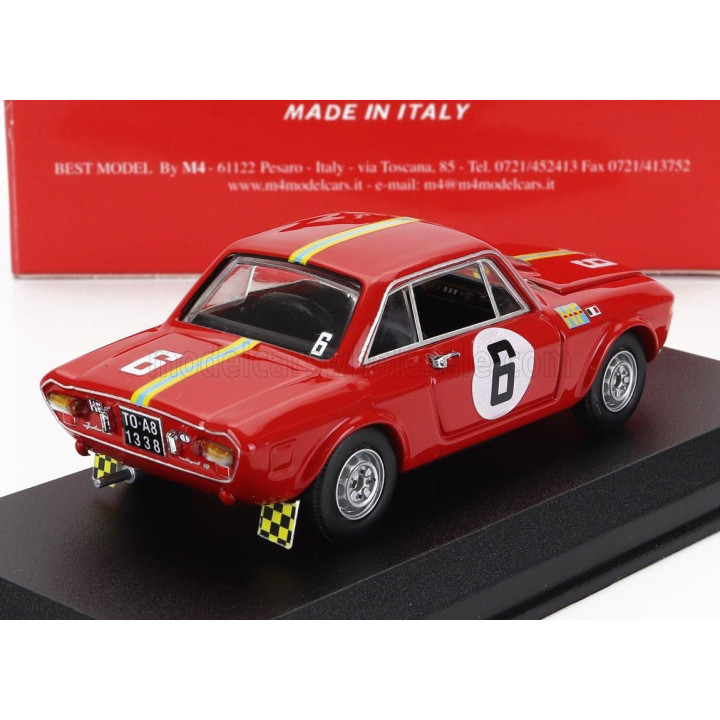 BEST MODEL LANCIA FULVIA 1.3 COUPE HF N 6 WINNER RALLY SANREMO 1969 H.KALLSTROM - G.HAGGBON - RED 1/43