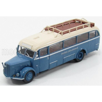 BREKINA PLAST SAURER BT4500 AUTOBUS WIENER LOKALBAHNEN 1954 - LIGHT BLUE IVORY 1/87