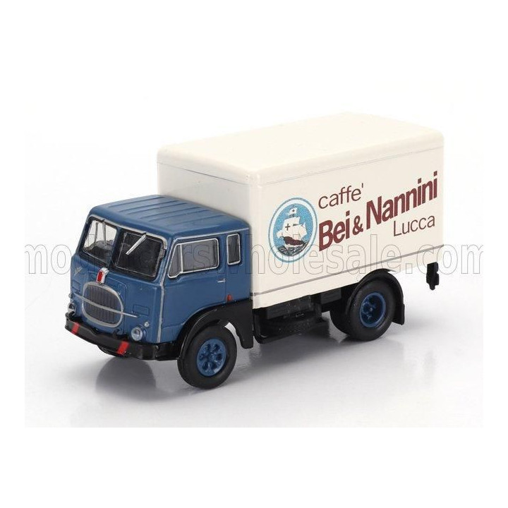 BREKINA PLAST FIAT 642 TRUCK CASSONATO CAFFE BEI & NANNINI 1962 - BLUE WHITE 1/87
