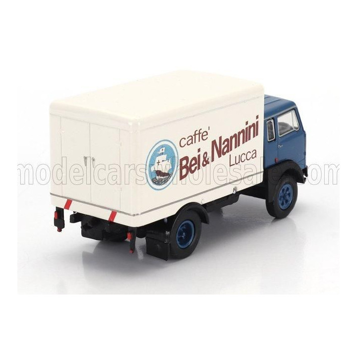 BREKINA PLAST FIAT 642 TRUCK CASSONATO CAFFE BEI & NANNINI 1962 - BLUE WHITE 1/87
