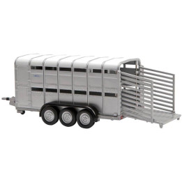 BRITAINS IFOR LIVESTOCK TRAILER - TRASPORTO ANIMALI BESTIAME - SILVER WHITE 1/32