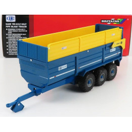 BRITAINS KANE TRAILER CARRELLO CASSONE RIBALTABILE 3-ASSI - BLUE YELLOW 1/32