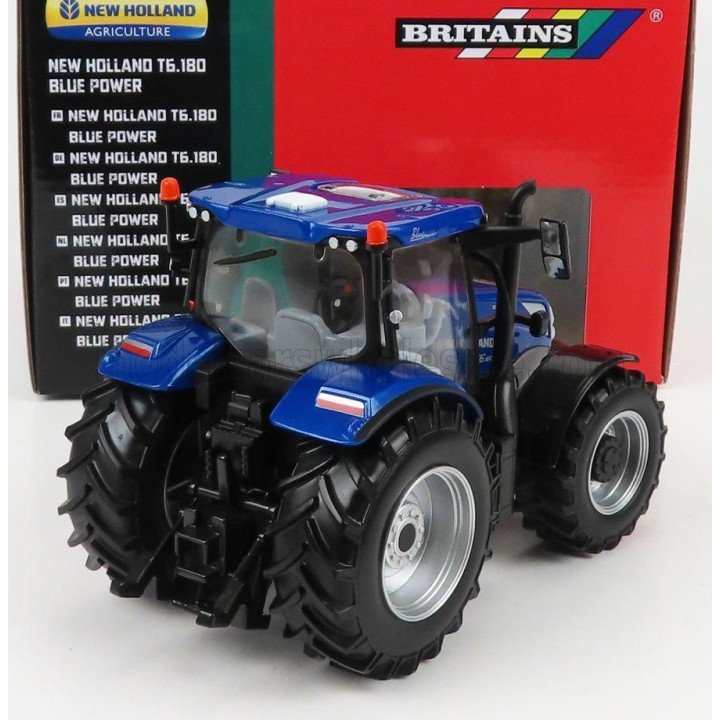 BRITAINS NEW HOLLAND T6.180 TRACTOR BLUE POWER 2018 - BLUE 1/32