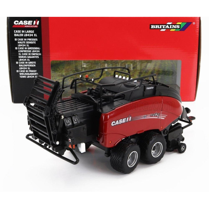 BRITAINS CASE-IH TRAILER LN434 LARGE BALER - - RED BLACK 1/32