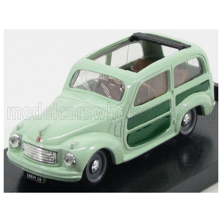 BRUMM FIAT 500C BELVEDERE OPEN 1951 - 2 TONE GREEN 1/43