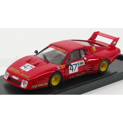 BRUMM FERRARI 512 BB CH.POZZI FRANCIA LE MANS N 47 1980 - RED 1/43