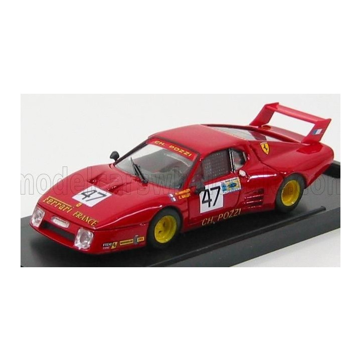 BRUMM FERRARI 512 BB CH.POZZI FRANCIA LE MANS N 47 1980 - RED 1/43