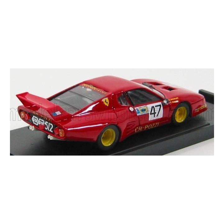 BRUMM FERRARI 512 BB CH.POZZI FRANCIA LE MANS N 47 1980 - RED 1/43