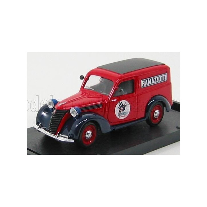 BRUMM FIAT 1100E VAN RAMAZZOTTI 1950 - RED BLUE 1/43