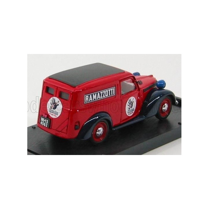 BRUMM FIAT 1100E VAN RAMAZZOTTI 1950 - RED BLUE 1/43