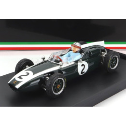 BRUMM COOPER F1  T53 N 2 BRITISH GP 1960 B.MCLAREN - WITH DRIVER FIGURE - GREEN WHITE 1/43