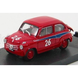 BRUMM FIAT 600 ABARTH 750 N 26 MILLE MIGLIA 1956 D.COGNA - RED 1/43