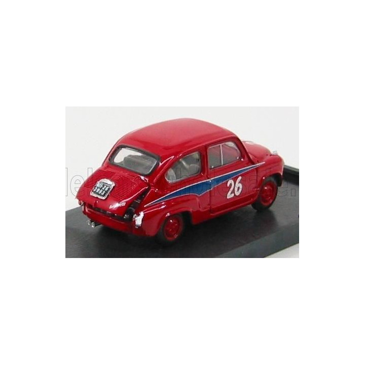 BRUMM FIAT 600 ABARTH 750 N 26 MILLE MIGLIA 1956 D.COGNA - RED 1/43