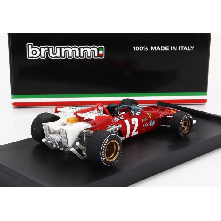 BRUMM FERRARI F1  312B N 12 WINNER GP AUSTRIAN 1970 JACKY ICKX - WITH DRIVER FIGURE - RED WHITE 1/43