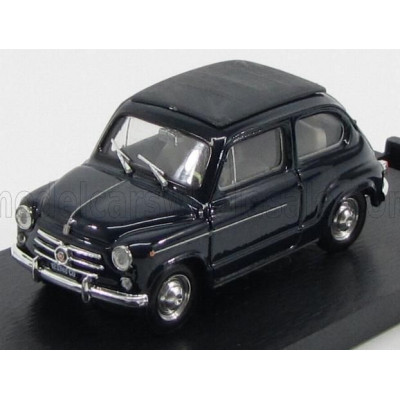 BRUMM FIAT 600D TRASFORMABILE CHIUSA 1960 - BLUE SCURO 456 1/43
