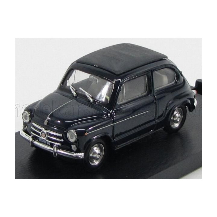 BRUMM FIAT 600D TRASFORMABILE CHIUSA 1960 - BLUE SCURO 456 1/43