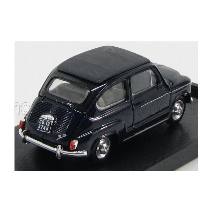 BRUMM FIAT 600D TRASFORMABILE CHIUSA 1960 - BLUE SCURO 456 1/43