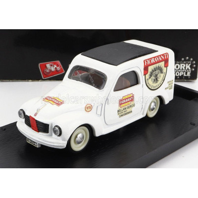 BRUMM FIAT 500C VAN FIORAVANTI 1950 - WHITE 1/43