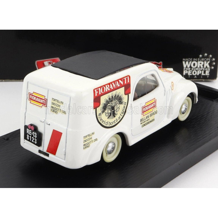 BRUMM FIAT 500C VAN FIORAVANTI 1950 - WHITE 1/43