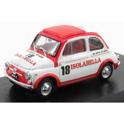 BRUMM FIAT NUOVA 500D - AMARO ISOLABELLA 1960 - WHITE RED 1/43