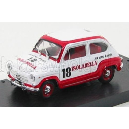 BRUMM FIAT 600D - AMARO 18 ISOLABELLA 1960 - WHITE RED 1/43