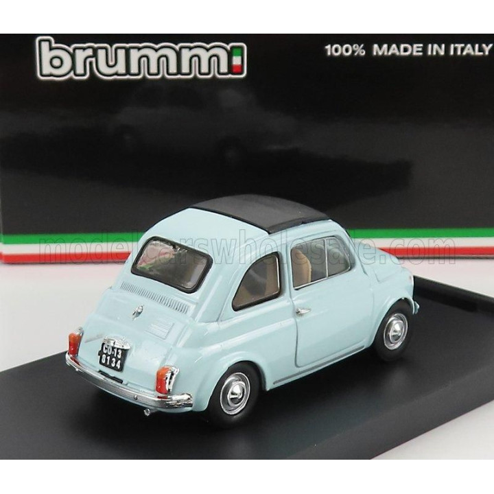 BRUMM FIAT 500F TETTO CHIUSO - CLOSED 1965 - AZZURRO ACQUAMARINA 1/43