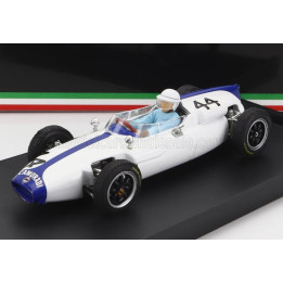 BRUMM COOPER F1  T56 N 44 BELGIUM GP 1961 M.GREGORY - WITH DRIVER FIGURE - WHITE BLUE 1/43