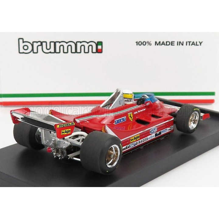 BRUMM FERRARI F1  312T5 N 1 ARGENTINA GP 1980 JODY SCHECKTER - WITH DRIVER FIGURE - RED 1/43