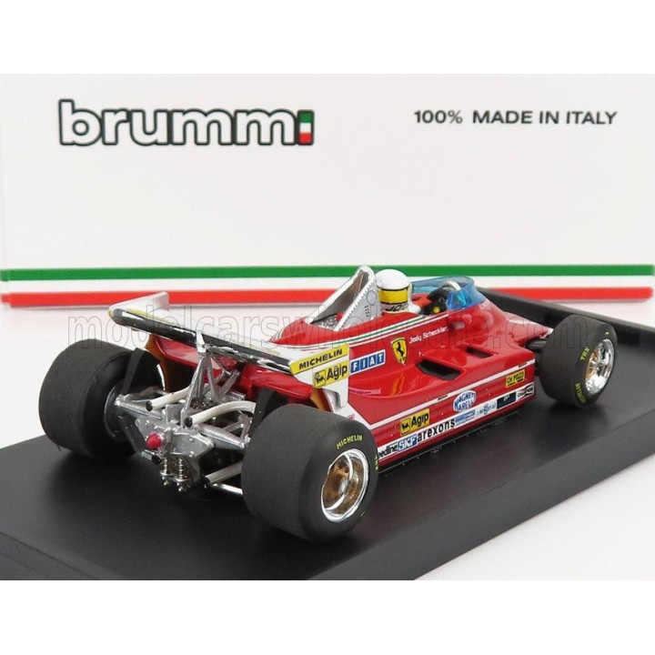 BRUMM FERRARI F1  312T5 N 1 MONACO GP 1980 JODY SCHECKTER - WITH DRIVER FIGURE - RED 1/43