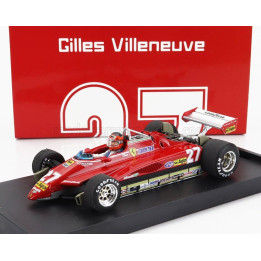 BRUMM FERRARI F1  126C2 N 27 BRAZILIAN GP 1982 GILLES VILLENEUVE - WITH DRIVER FIGURE - RED 1/43