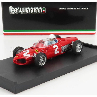 BRUMM FERRARI F1  156 N 2 ITALY GP PHIL HILL 1961 WORLD CHAMPION - WITH DRIVER FIGURE - RED 1/43