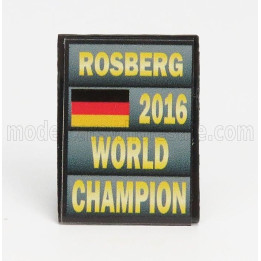CARTRIX ACCESSORIES F1  WORLD CHAMPION PLATE PIT BOARD - MERCEDES GP W07 HYBRID AMG PETRONAS N 6 SEASON 2016 NICO ROSBERG - GREY