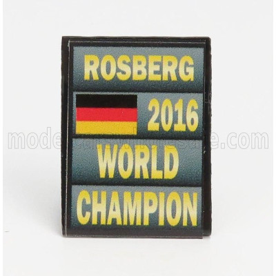 CARTRIX ACCESSORIES F1  WORLD CHAMPION PLATE PIT BOARD - MERCEDES GP W07 HYBRID AMG PETRONAS N 6 SEASON 2016 NICO ROSBERG - GREY