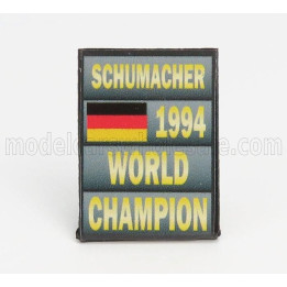 CARTRIX ACCESSORIES F1  WORLD CHAMPION PLATE PIT BOARD - BENETTON B194 FORD MILD SEVEN N 5 SEASON 1994 MICHAEL SCHUMACHER - GREY
