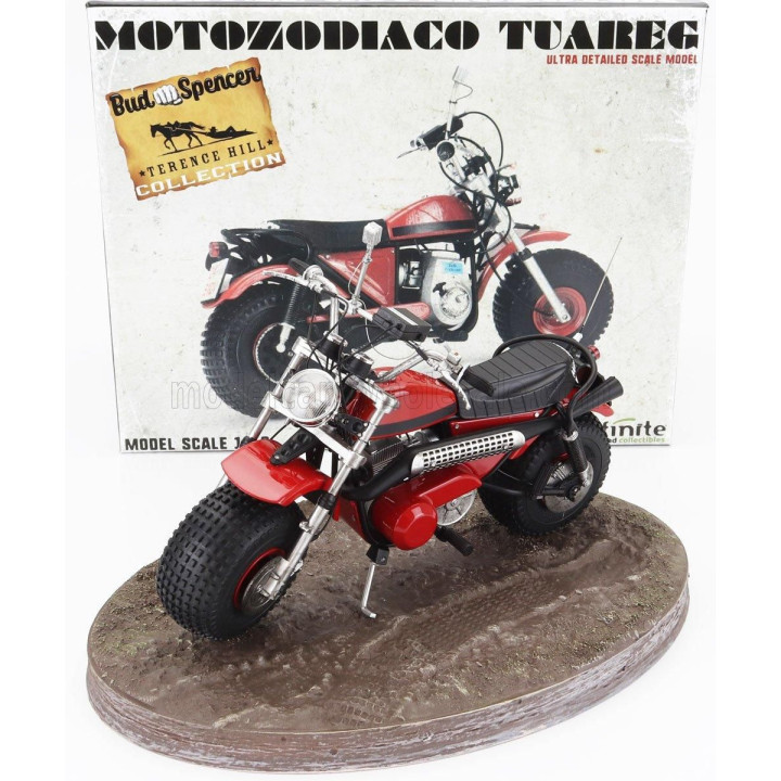 CLC MODELS MOTOZODIACO TUAREG 1972 - FROM MOVIE - ALTRIMENTI CI ARRABBIAMO - TV SERIES - MOTORCYCLE - RED 1/12