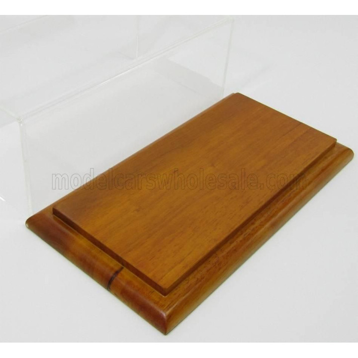 CMC VETRINA DISPLAY BOX FOR CAR 1/18 - BASE LEGNO - WOOD Lungh.cm 29.0 X Largh.cm 13.0 X Alt.cm 12.8 (altezza interna cm 10.0) -