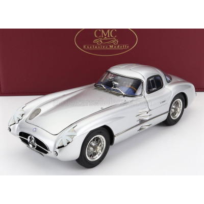 CMC MERCEDES BENZ 300 SLR UHLENHAUT COUPE N 15 SWEDEN GP 1955 - SILVER 1/18