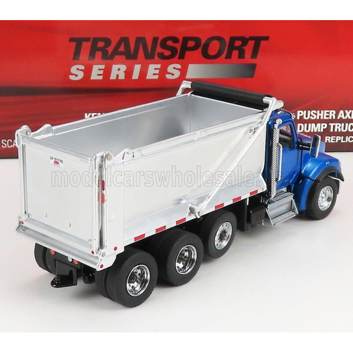 DM MODELS KENWORTH T880S TRUCK CASSONE RIBALTABILE 4-ASSI 1990 - BLUE 1/50