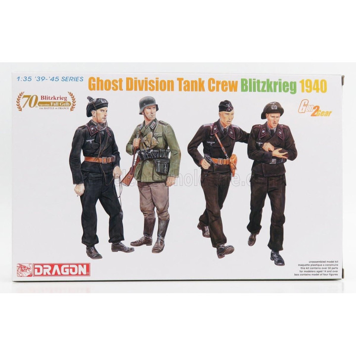 DRAGON ARMOR FIGURES SOLDATI - SOLDIERS MILITARY TANK CREW GHOST DIVISION 1940 1/35